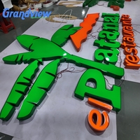 Enseigne lumineuse à lettres LED personnalisées en acrylique 3D pour publicité extérieure, entreprise, magasin, conception de logo gratuite