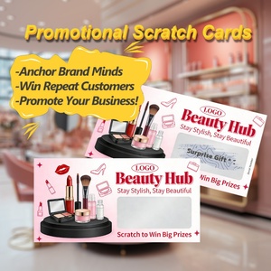 Cartes à gratter personnalisées avec logo imprimé numériquement pour promotion de magasin de maquillage, jeux de gagner, cartes cadeaux en carton personnalisées de remerciement - Product Image 3