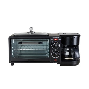 Máquina de Desayuno Eléctrica <span class=keywords><strong>3</strong></span> <span class=keywords><strong>en</strong></span> <span class=keywords><strong>1</strong></span> <span class=keywords><strong>en</strong></span> Oferta: <span class=keywords><strong>Microondas</strong></span>, Horno Tostador y Cafetera con Sartén para Uso Doméstico y Hotelero - Product Image 1
