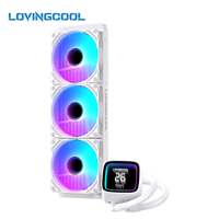 Refroidisseur de processeur liquide ARGB haute performance LOVINGCOOL, fabricant d'origine, 120/240/360 mm, écran LCD, ventilateur PWM silencieux, refroidissement par eau AIO