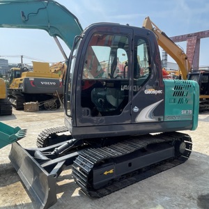 Excavadora Usada KOBELCO SK75 de 7.5 Toneladas, Excavadora Hidráulica de Orugas, Maquinaria de Construcción - Product Image 1