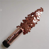 Canon à Confettis Torsadé Effet Miroir 3 Couleurs 11cm, Direct Usine, Écologique, Confettis Ronds en Aluminium pour Fêtes et Célébrations