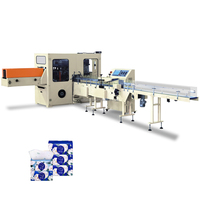 Machine d'emballage de serviettes à main haute vitesse 200 sacs/minute, machine d'emballage de papier essuie-tout, machine de fabrication de mouchoirs pour usine de production