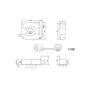 थोक सस्ते उच्चतम ग्रेड विरोधी-देखा दौर deadbolt ढीला सिलेंडर रिम ताला - Product Image 5