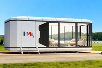 Auvent extensible, maison mobile préfabriquée, entièrement meublée, espace de vie modulaire portable, cuisine/salle de bain/chambre pour le glamping