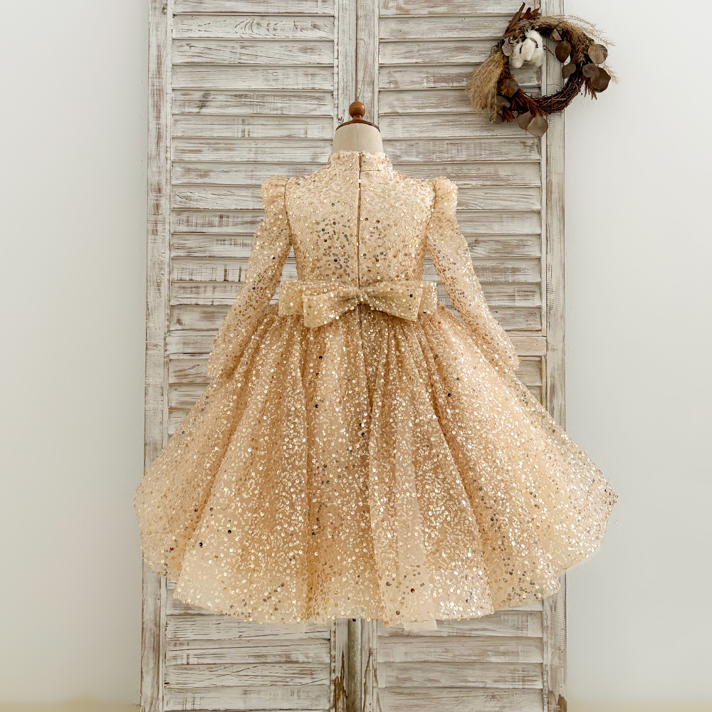 the gold dress debate Luxury Off White Flower Girl Dresses Dubai Beading Sequined Princess J085 White / child-12