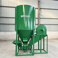 Machine de traitement des aliments pour animaux, broyeur-mélangeur combiné, 1000 kg/h, électrique, pour élevage de poulets et de canards, directement de l'usine