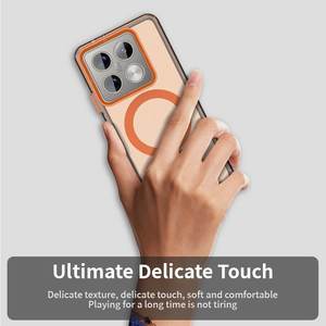 Pour <span class=keywords><strong>xiaomi</strong></span> 14T 14TPro F6 <span class=keywords><strong>PRO</strong></span> Redmi 14C téléphone aimant étui mat peau Texture Transparent Anti empreinte digitale Anti jaunissement couverture - Product Image 3