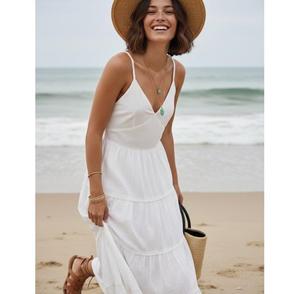 ชุดเดรสลำลองสำหรับฤดูร้อนสำหรับผู้หญิง ผ้าเนื้อนุ่ม น้ำหนักเบา สวมใส่สบาย เหมาะสำหรับเดินเล่นชายหาด วันหยุดพักผ่อน รีสอร์ท และชุดลำลองประจำวัน - Product Image 3