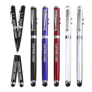 Bán Buôn 4-Trong-1 UV Phát Hiện LED Ánh Sáng Cho Stylus Pen 0.5Mm Bằng Văn Phòng Chiều Rộng Biểu Tượng Tùy Chỉnh Kim Loại Bóng Bút - Product Image 1