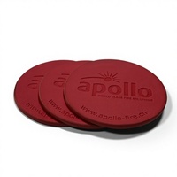Ensemble de sous-verres en cuir PU élégant et imperméable, imprimé en sérigraphie personnalisée, style européen, pour boissons, utilisation promotionnelle
