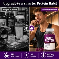 Gummies Riches en Protéines 12g Whey Créatine Monohydrate Collagène Sans Sucre Saveur Baies