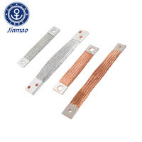 Connecteur en cuivre souple, barre omnibus en feuille de cuivre laminée, équipement électrique, barre omnibus en cuivre flexible de haute qualité, étamé