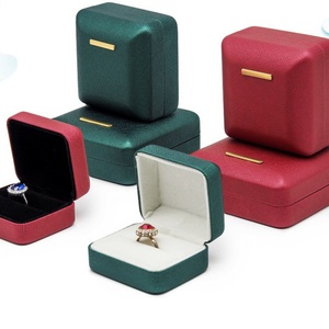 High-grade PU Leather Jewelry Boxes for Promise <b>Rings</b> Earrings Pendant <b>Storage</b> Jewelry Boxes for Necklaces - Product Image 5