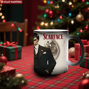 Daily Office Break Coffee Mug 11oz Frosted Black <b>Ceramic</b> Heat Activated Color Changing <b>Cup</b> - Product Image 2