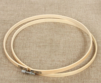 Cerceaux en bois Charmkey 100% bambou, cerceau à broder de couleur naturelle