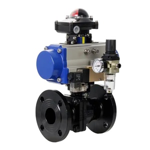 Шаровой кран Q41F-16 с пневматическим приводом двойного действия, фланцевый, из стали WCB, высокого качества - Product Image 3