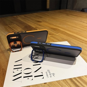 เคสโทรศัพท์แม่เหล็กแบบมีกรอบเลนส์สองสี ดีไซน์สร้างสรรค์ สำหรับ iPhone 11 12 13 14 15 16 17 Pro Max 17Air ป้องกันการตกกระแทก - Product Image 3