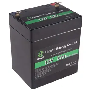 制造商OEM & ODM 12V 5Ah锂LiFePO4太阳能深循环充电电池