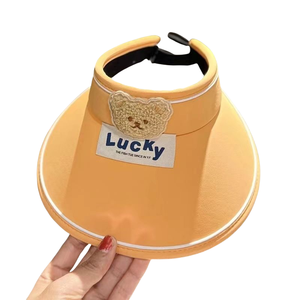 Trẻ Em Của Gấu Mô Hình Mũ Mặt Trời Mùa Hè Và Mùa Xuân Dệt Kim Cotton Visor <span class=keywords><strong>Cap</strong></span> Cho Ngoài Trời Bãi Biển Du Lịch - Product Image 1