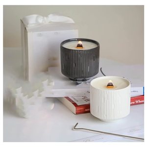 Velas de Lujo Ecológicas Sin Humo 100% Naturales de Larga Duración Resistentes al Calor con Mechas de Madera y Clips para Mechas - Product Image 5