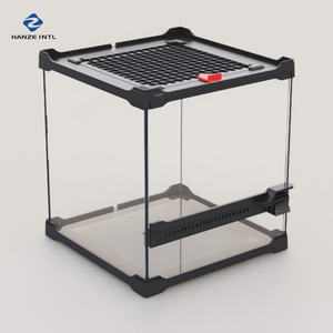 Terrarium en verre Hanze, moderne, classique, simple, écologique, boîte de présentation, bouton-pression, dessus en maille, réservoir de luxe pour reptiles arboricoles - Product Image 1