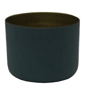 Support votif rond en métal de fer à texture vert foncé de style américain pour Noël et la décoration intérieure fait à la main personnalisé - Product Image 1