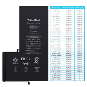 Batería para Teléfono con Certificación CE para <span class=keywords><strong>iPhone</strong></span> 6 6s 6p 6sp 7 7p 8 8p X Xr Xs 11 Pro Max 12 13 <span class=keywords><strong>14</strong></span> 15 Todos los Modelos 0 Ciclos - Product Image 1