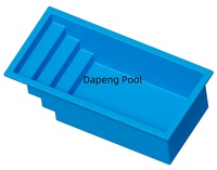 Piscine portable pour enfants en fibre de verre avec échelle et conteneur, résistante aux UV et durable
