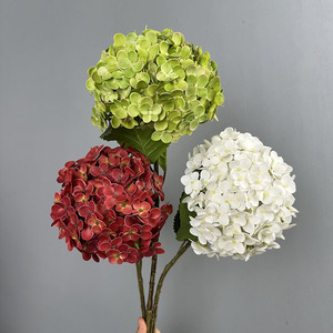 Số Lượng Lớn Thấp Moq Thực Tế Bất Cảm Ứng 3D In Lụa Duy Nhất Tú Cầu Nhân Tạo Hoa Với Màu Xanh Lá Cây Lá Cho Đám Cưới Đảng Trang Trí Nội Thất - Product Image 2