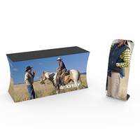 Table pliante portable légère de haute qualité avec support d'affichage et publicité personnalisée pour les salons professionnels et les expositions