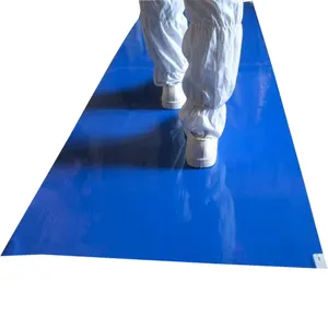 30 sayfa mavi yüksek yapışkanlık temiz oda yürümek veri merkezi yapışkan giriş paspasları