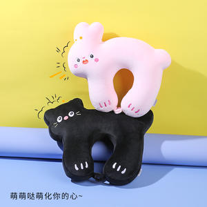 Coussin de voyage en forme de U pour le cou, motif animal mignon, portable, pour la sieste au bureau et l'utilisation en avion - Product Image 3