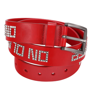 Cinturón Personalizado con Tachuelas, Remaches y Ojales, Estilo Punk Rock, con Detalles Metálicos Brillantes, de Cuero, <span class=keywords><strong>para</strong></span> Hombre y <span class=keywords><strong>Mujer</strong></span> - Product Image 1