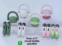 Mini haut-parleur portable EWA-A17 avec basses puissantes, en alliage d'aluminium, sortie 5W, pour camping en extérieur, maison, bureau, carte TF