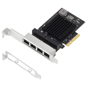 Lekuo IO-PCE8125B-4GLAN Quad Port PCIe 2.5G Ethernet Network Card Low-Profile Desktop <b>LAN</b> <b>Adapter</b> for NAS Servers Industrial PCs - Product Image 5