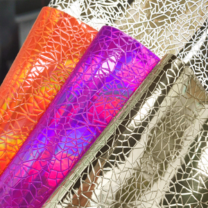 30*135cm Metallic Holographic Broken Mirror Embossed PU Faux <strong>Leather</strong> Fabric Synthetic <strong>Leather</strong> <strong>for</strong> Shoe/Bag/Handbag/<strong>DIY</strong> - Product Image 2