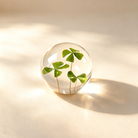 Produits Artisanaux Innovants en Résine : Boule Ronde en Résine avec Fleur de Pissenlit, Ornements en Boule de Cristal en Résine