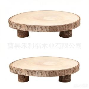 Wooden Cupcake Display Rack Solid Wood Rustic Style Wedding Party <b>Cake</b> <b>Stand</b> 10-13 Inches - Product Image 4