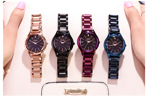 Montre authentique pour femme avec cadran ciel étoilé et bracelet en acier, échelle simple, étanche, style populaire, montre à quartz - Product Image 2