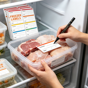 สติกเกอร์ติดชื่อแบบใหม่ PET BOPP กันน้ำ พิมพ์ลายมือน่ารัก ปรับแต่งได้ หลายสี - Product Image 6