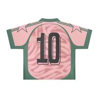 Custom Streetwear Patchwork Rugby Fútbol Camiseta Jerseys de punto de algodón Baloncesto Club Sport Boxy Cropped Men Jersey