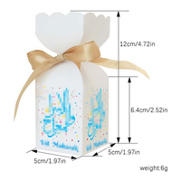 Weiße Ramadan muslimische islamische Geschenk box für EID Sweet Candy Schokoladen verpackung Party Favor Supply für Food Boxes Taschen