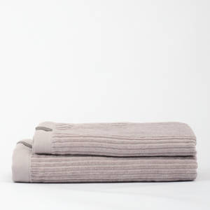 Santini Velour Stripe Cotton 2 Piece <b>Towel</b> Set with <b>Face</b> and Bath <b>Towels</b> Smooth Texture and High Absorbency - Product Image 4