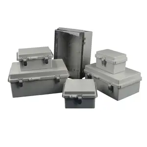 13 Sizes Stainless Steel Clip Buckle Type Clear Cover IP67 Plastic ABS NEMA Box With Hinged Lid wall mount enclosure