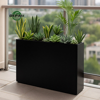 Kit de jardinières rectangulaires en métal personnalisées, directement de l'usine, pour la maison, le jardin extérieur, les fleurs, les plantes de pépinière