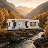 Maison conteneur Royalstar R38 préfabriquée en acier léger, unité capsule de luxe pour vacances en bord de lac, fabrication chinoise