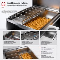 Vitrine chauffante commerciale pour frites et chips, avec contrôle automatique de la température, éclairage électrique, idéale pour les food trucks