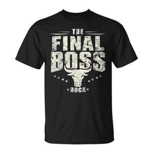 Camiseta The Final Boss Rock Bull para papás fuertes, estilo vintage - Product Image 1