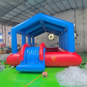 Grande <span class=keywords><strong>piscine</strong></span> gonflable familiale avec parois de sécurité élevées et couverture supérieure pour le plaisir aquatique estival et les fêtes dans la cour - Product Image 1
